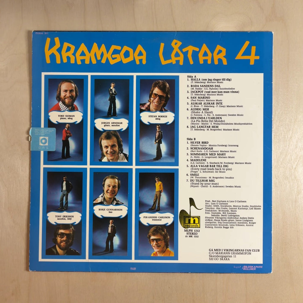 Vikingarna – Kramgoa Låtar 4 – back cover
