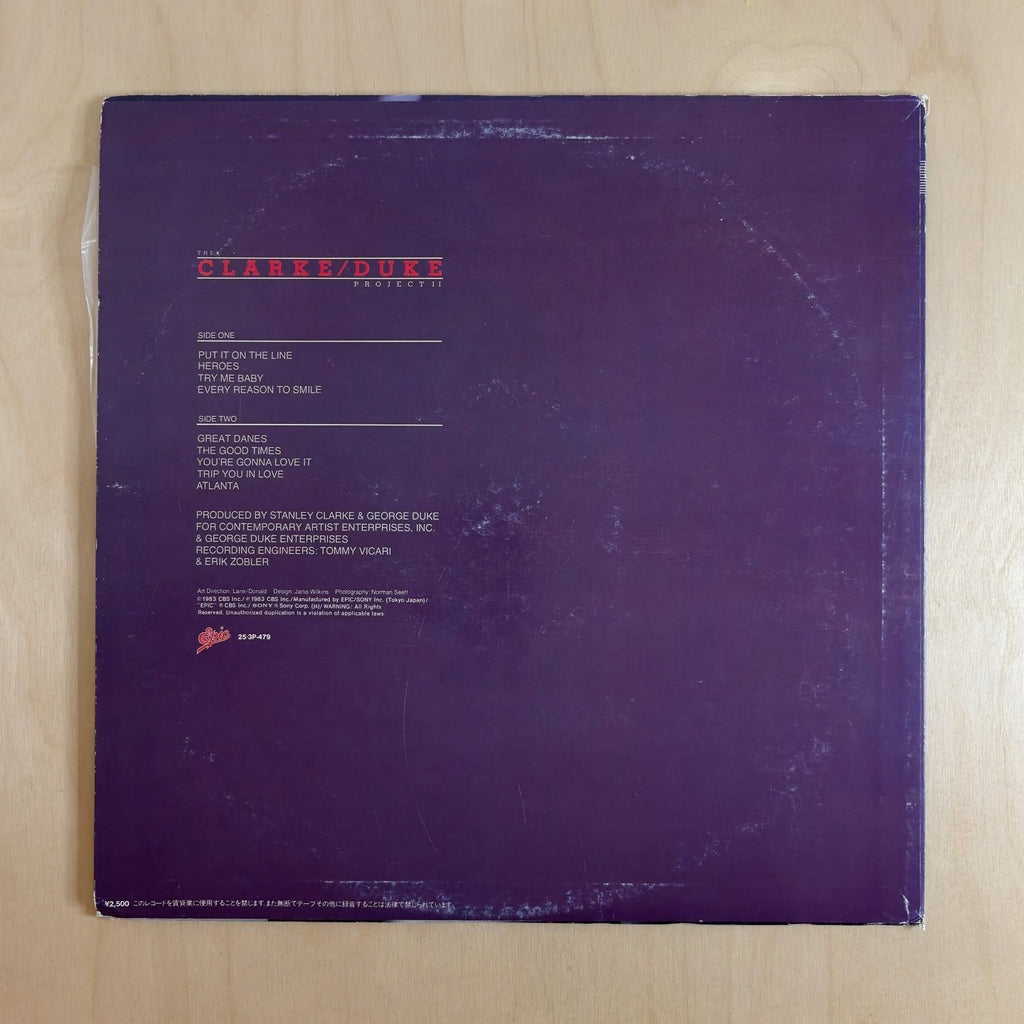 Stanley Clarke/George Duke – The Clarke / Duke Project II – back cover