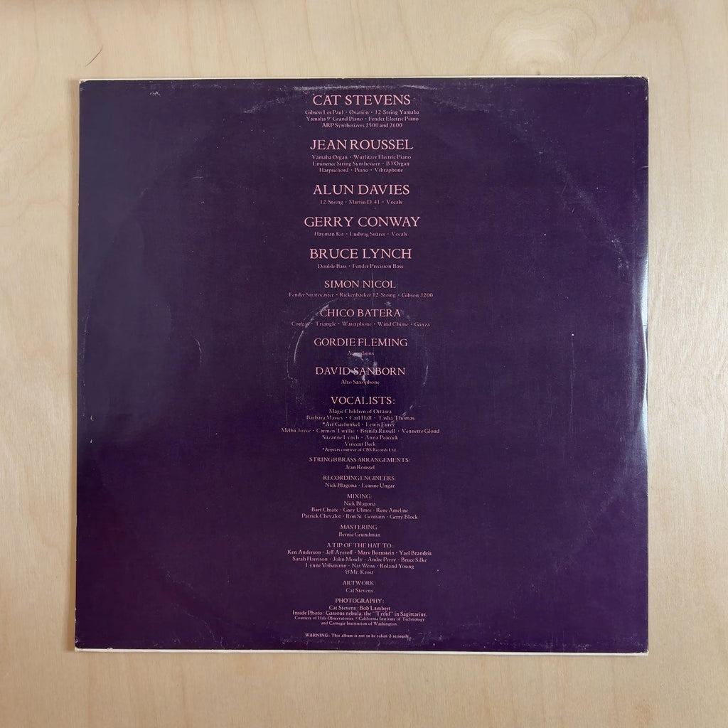 Cat Stevens – Numbers (A Pythagorean Theory Tale) – back cover