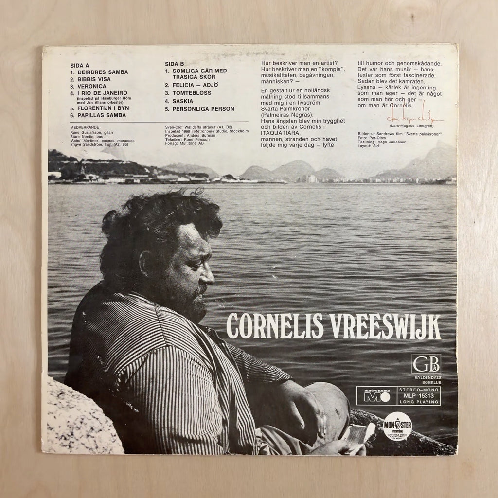 Cornelis Vreeswijk – Tio Vackra Visor Och Personliga Person – back cover
