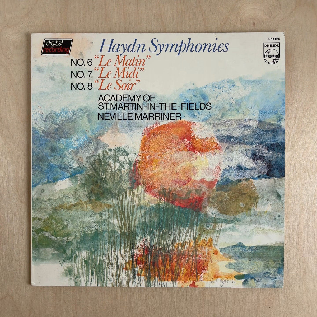 Joseph Haydn, Sir Neville Marriner, The Academy Of St. Martin-in-the-Fields – Haydn Symphonies No. 6 “Le Matin”, No. 7 “Le Midi”, No. 8 “Le Soir” – front cover
