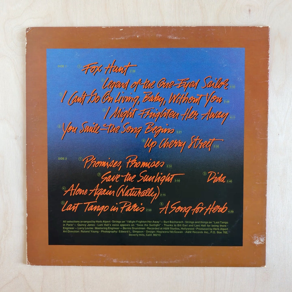 Herb Alpert & The Tijuana Brass – You Smile - The Song Begins – back cover