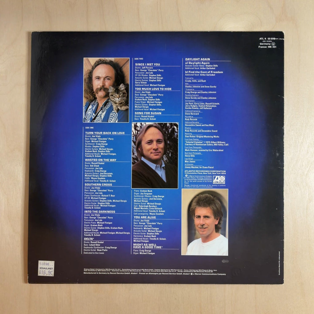 Crosby, Stills & Nash – Daylight Again – back cover