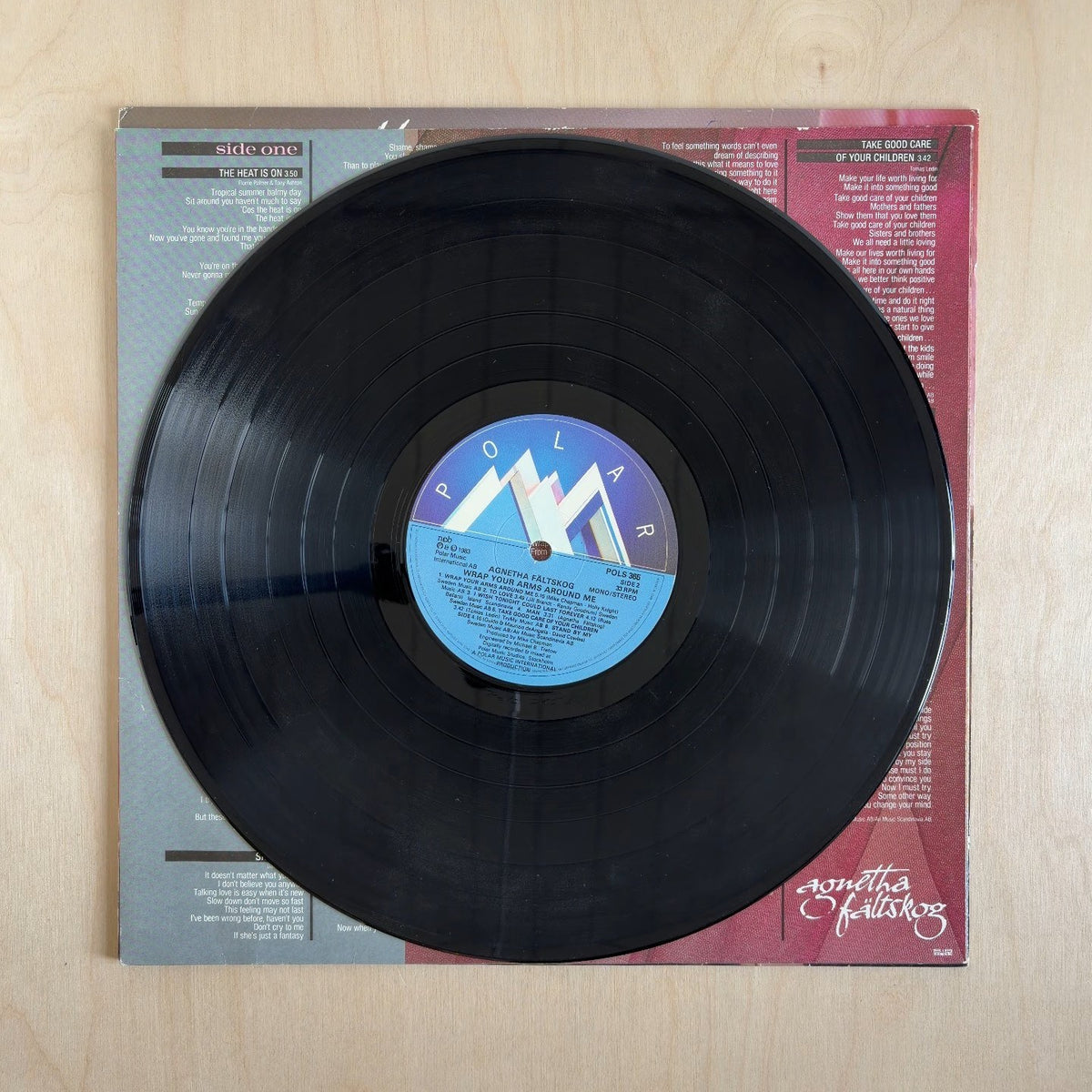 Agnetha Fältskog – Wrap Your Arms Around Me – record label