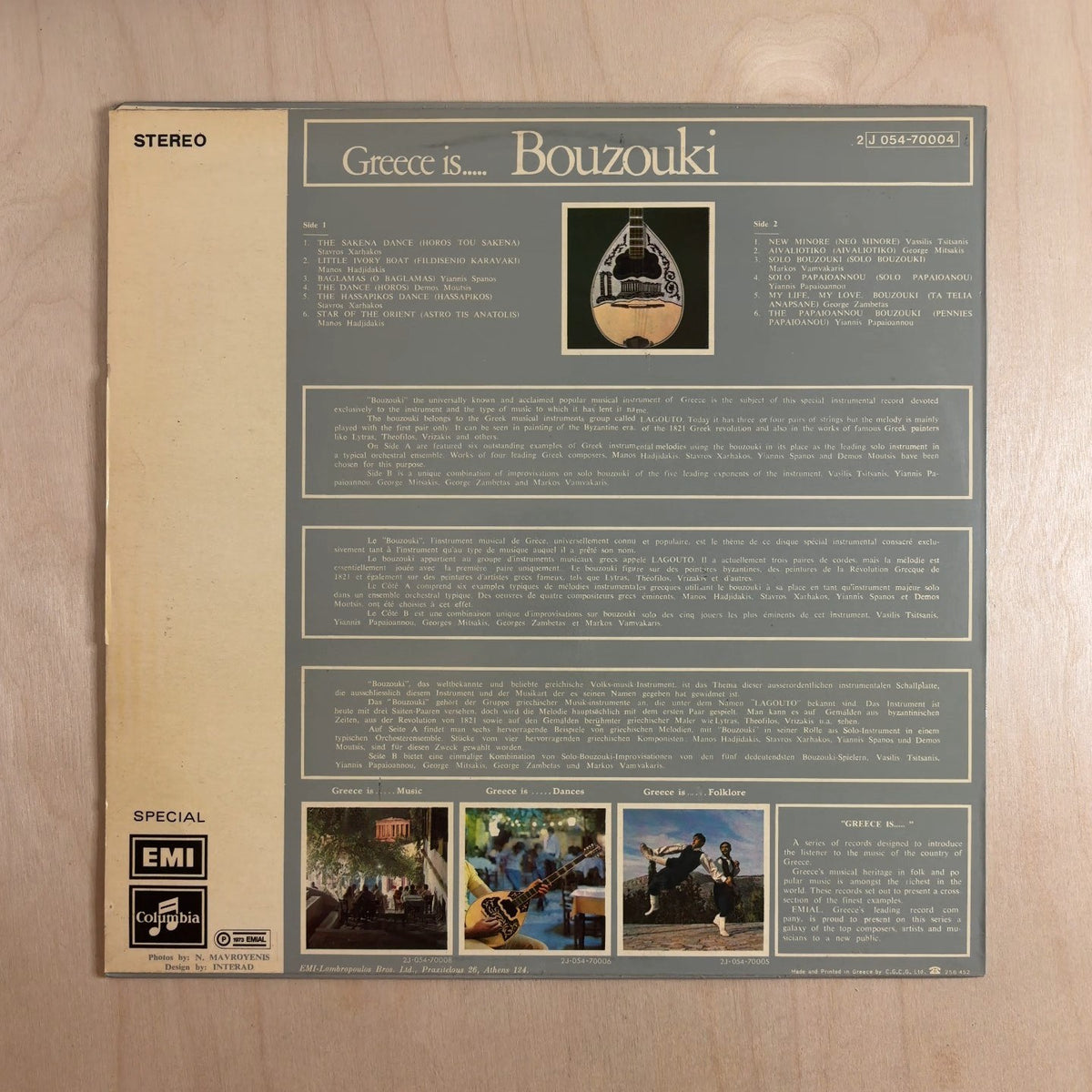 Various – Greece Is...Bouzouki – back cover
