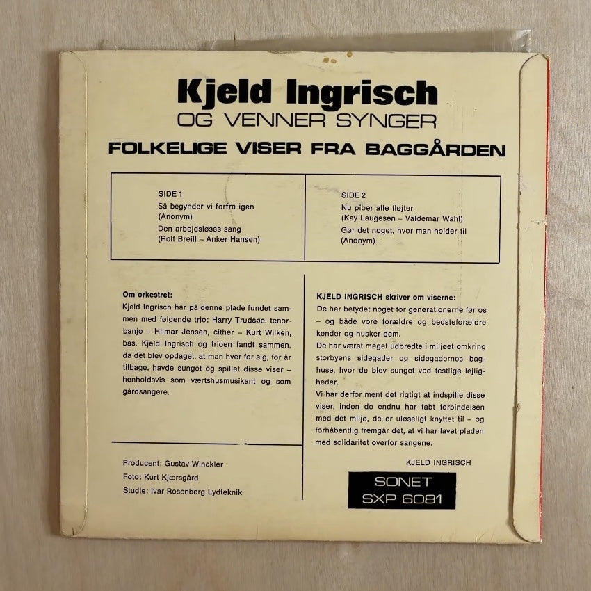 Kjeld Ingrisch – Folkelige Viser Fra Baggården – back cover