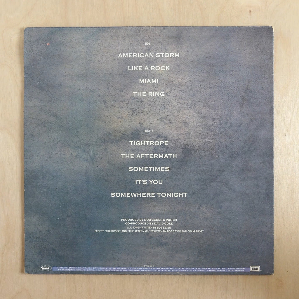 Bob Seger And The Silver Bullet Band – Like A Rock – back cover