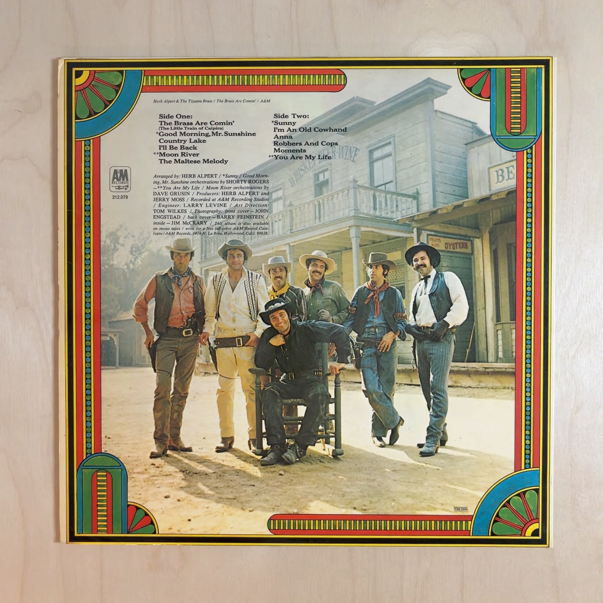 Herb Alpert & The Tijuana Brass – The Brass Are Comin' – back cover
