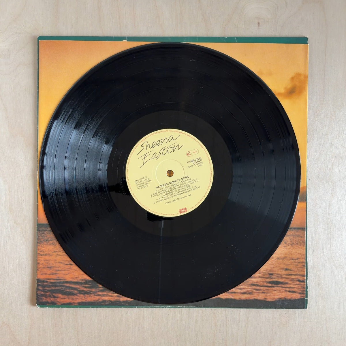 Sheena Easton – Madness, Money And Music – record label