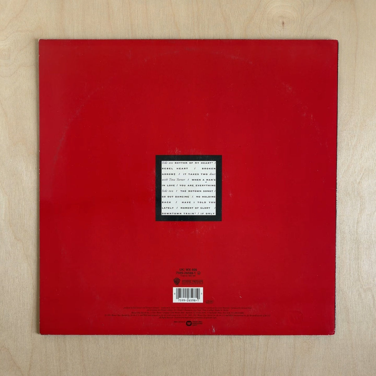 Rod Stewart – Vagabond Heart – back cover