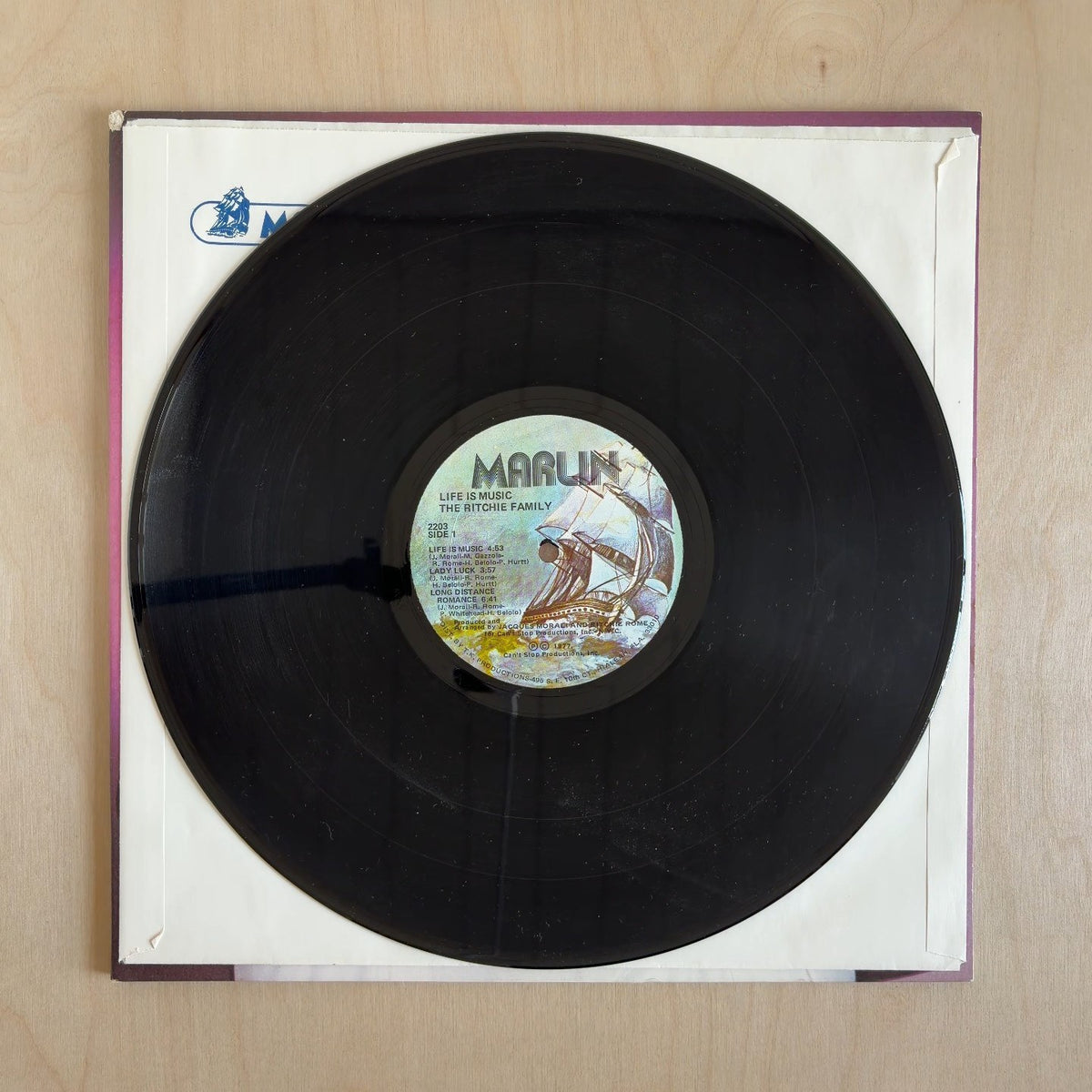 The Ritchie Family – Life Is Music – record label