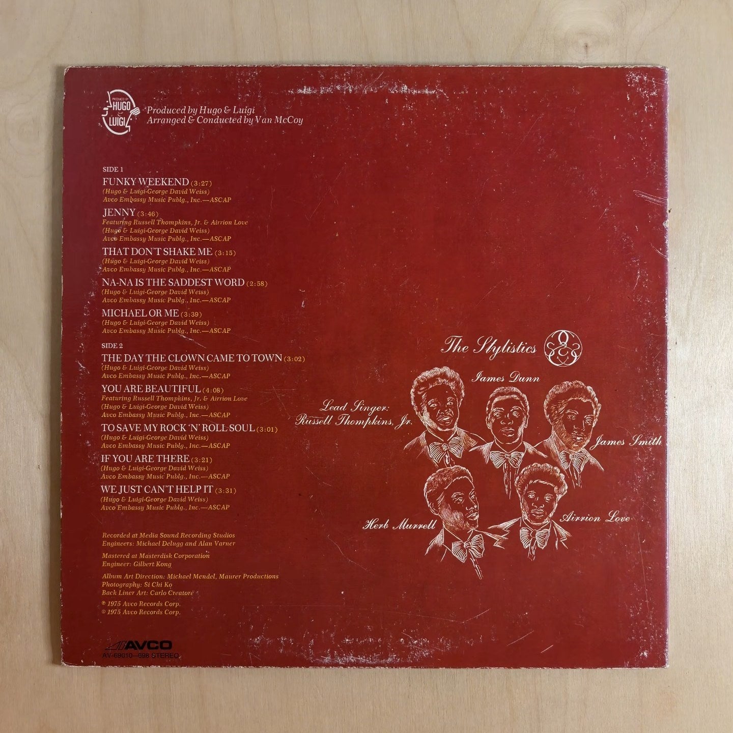 The Stylistics – You Are Beautiful – back cover