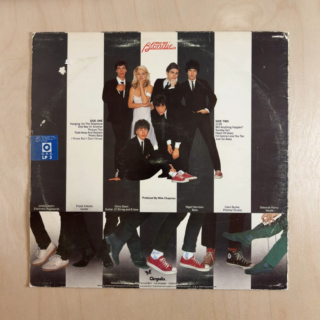 Blondie – Parallel Lines – back cover