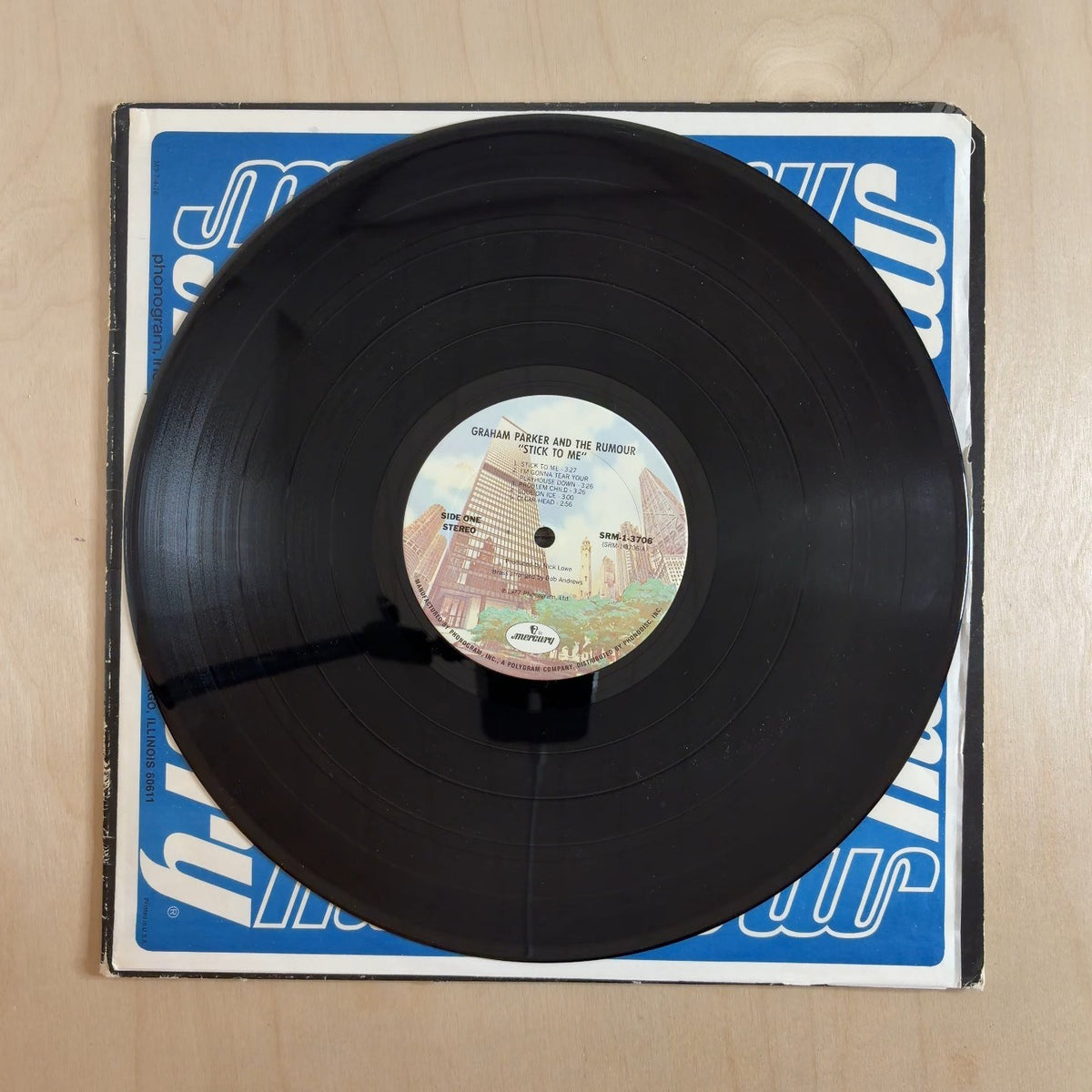 Graham Parker And The Rumour – Stick To Me – record label