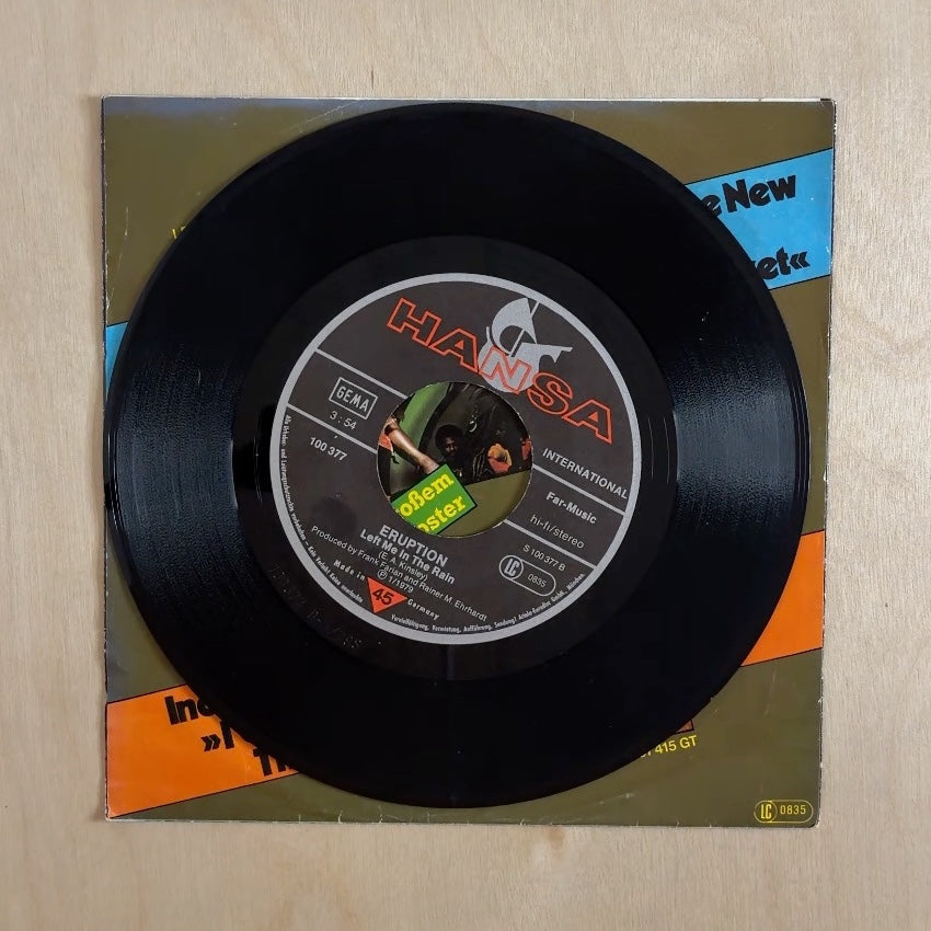 Eruption – One Way Ticket / Left Me In The Rain – record label