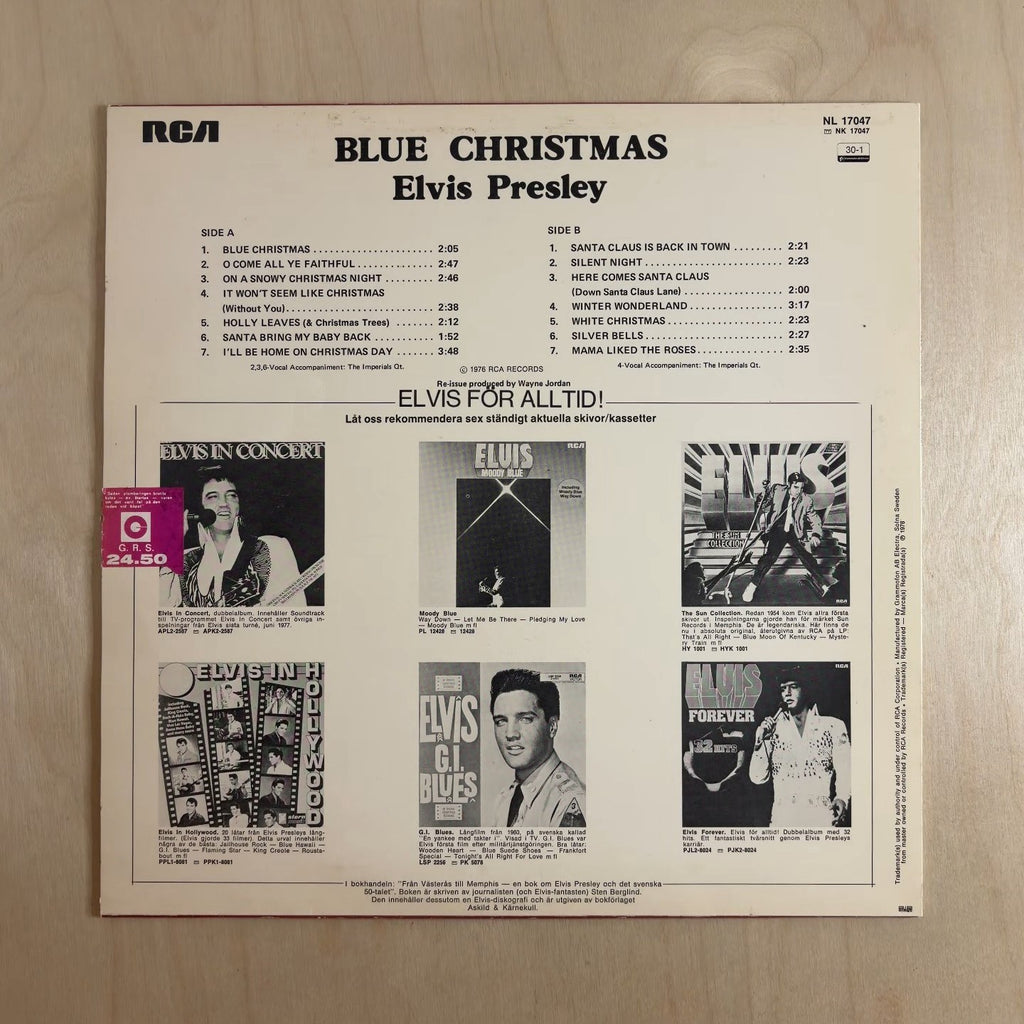 Elvis Presley – Blue Christmas – back cover