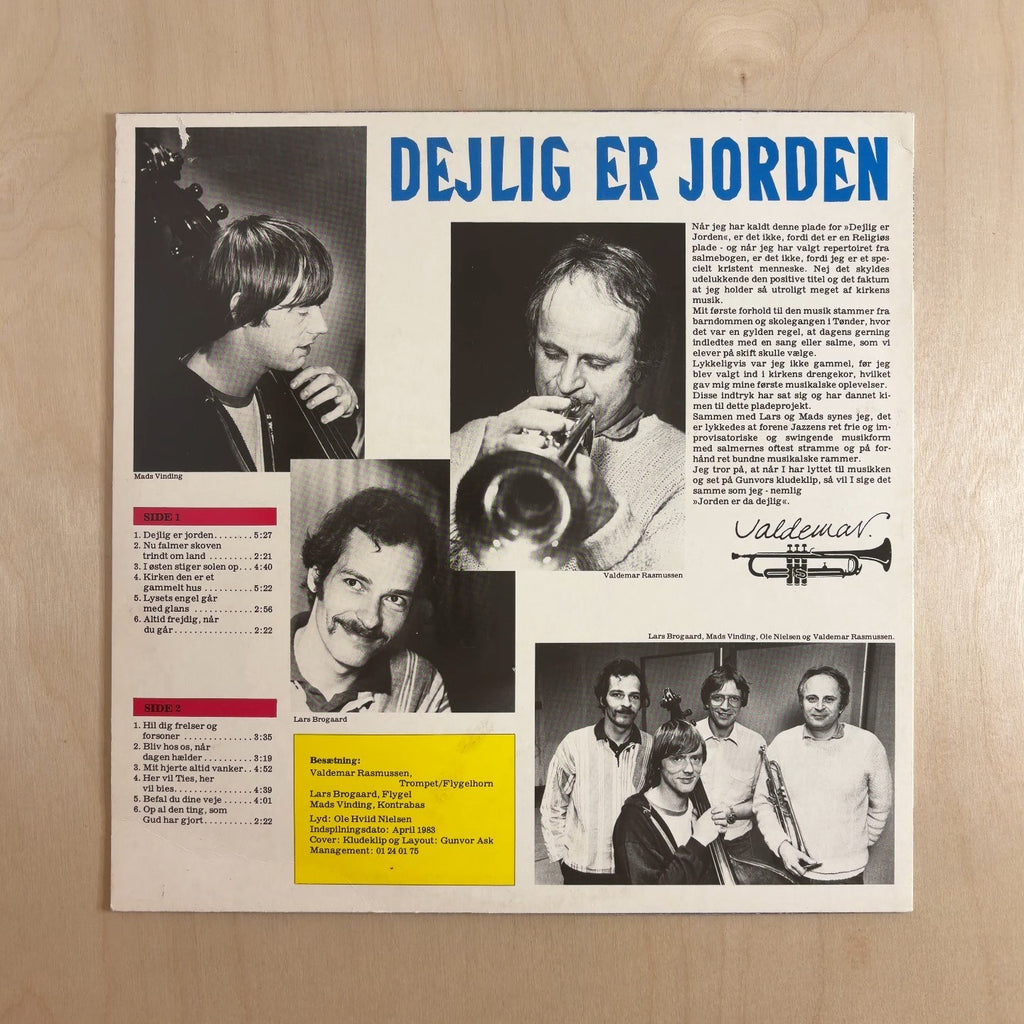 Valdemar Rasmussen – Dejlig Er Jorden – back cover