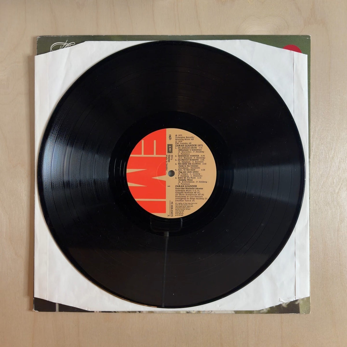 Zarah Leander – Zarah Leander 1975 – record label