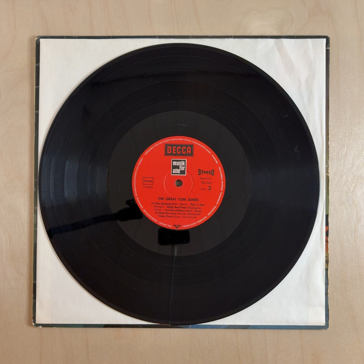 Tom Jones – The Great Tom Jones – record label