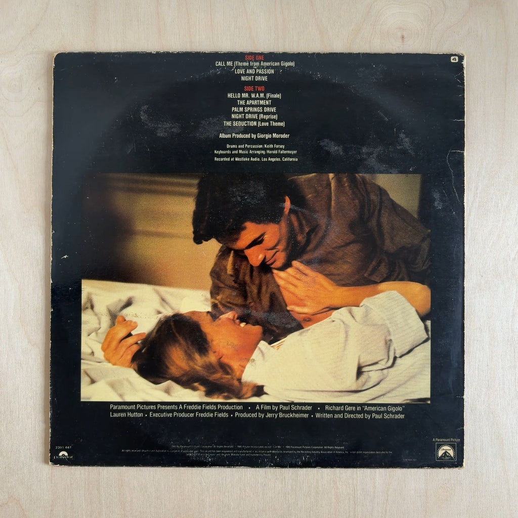 Giorgio Moroder – American Gigolo (Original Soundtrack Recording) – back cover
