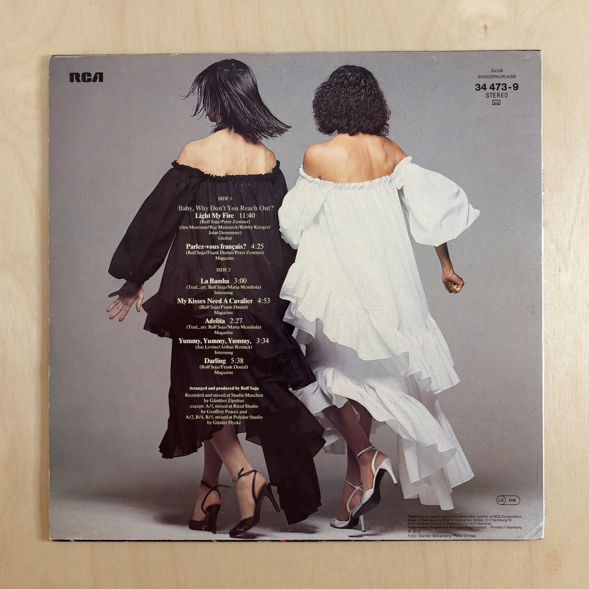 Baccara – Light My Fire – back cover