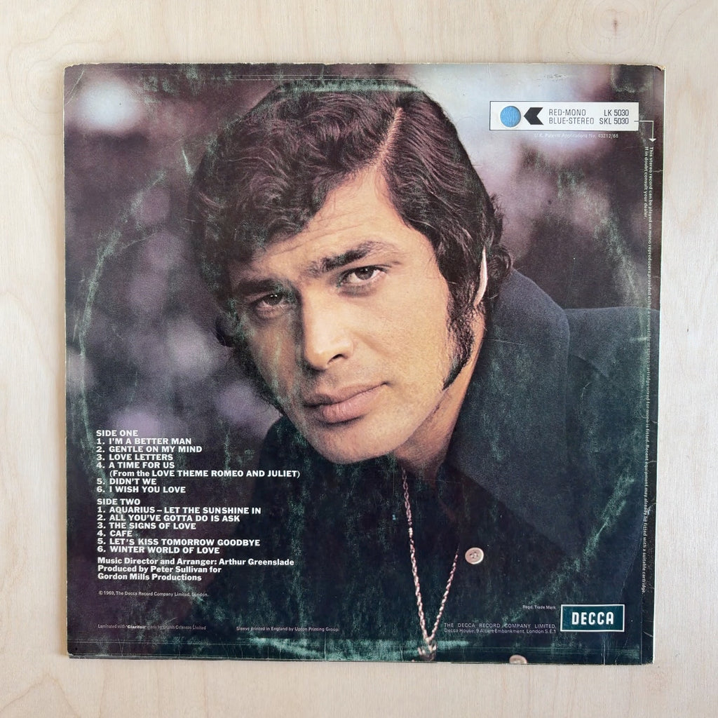Engelbert Humperdinck – Engelbert Humperdinck – back cover