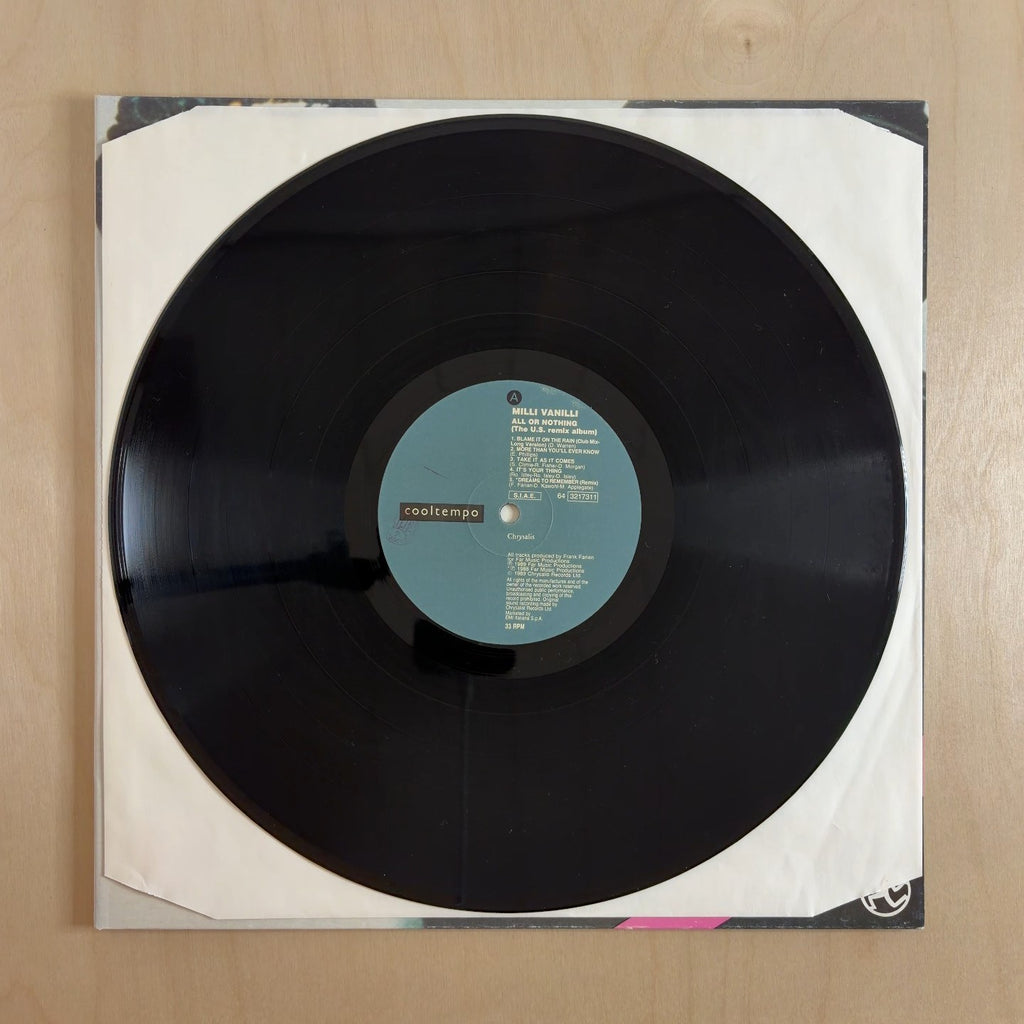 Milli Vanilli – All Or Nothing (The U.S.-Remix Album) – record label