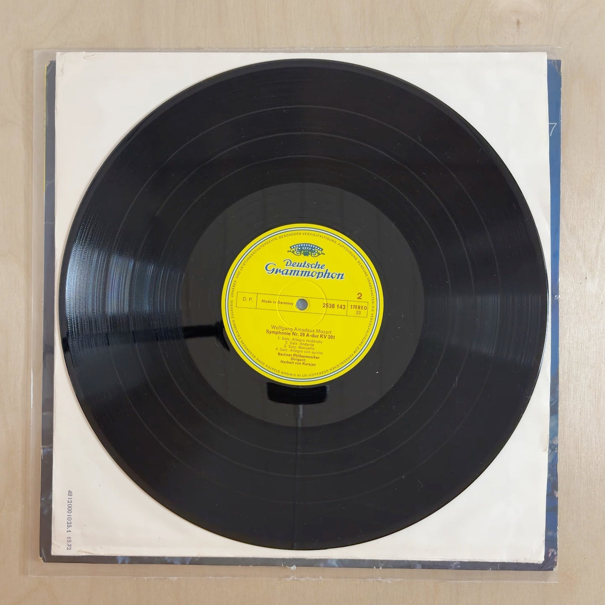 Wolfgang Amadeus Mozart, Herbert von Karajan, Berliner Philharmoniker – Serenata Notturna – record label