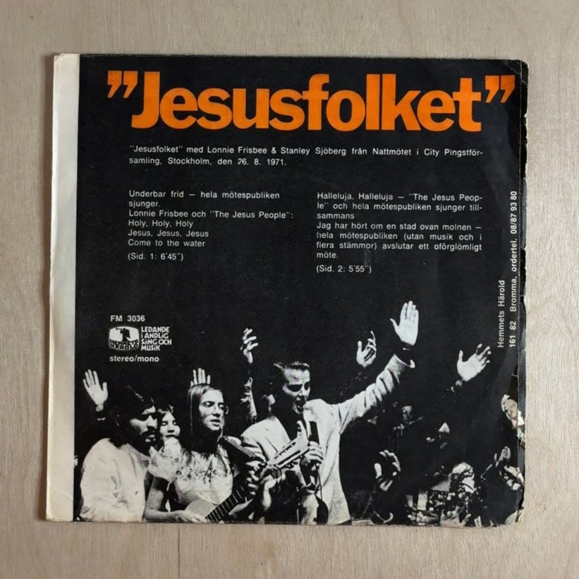 Jesus People Singers, Lonnie Frisbee, Stanley Sjöberg – "Jesusfolket" – back cover
