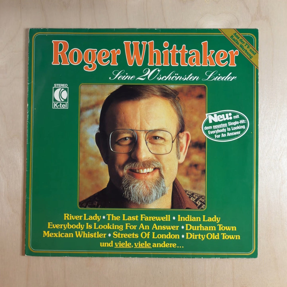 Roger Whittaker – Seine 20 Schönsten Lieder – front cover