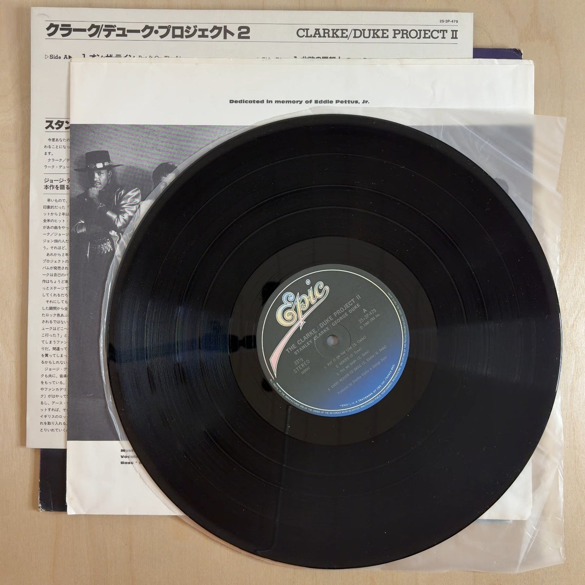 Stanley Clarke/George Duke – The Clarke / Duke Project II – record label