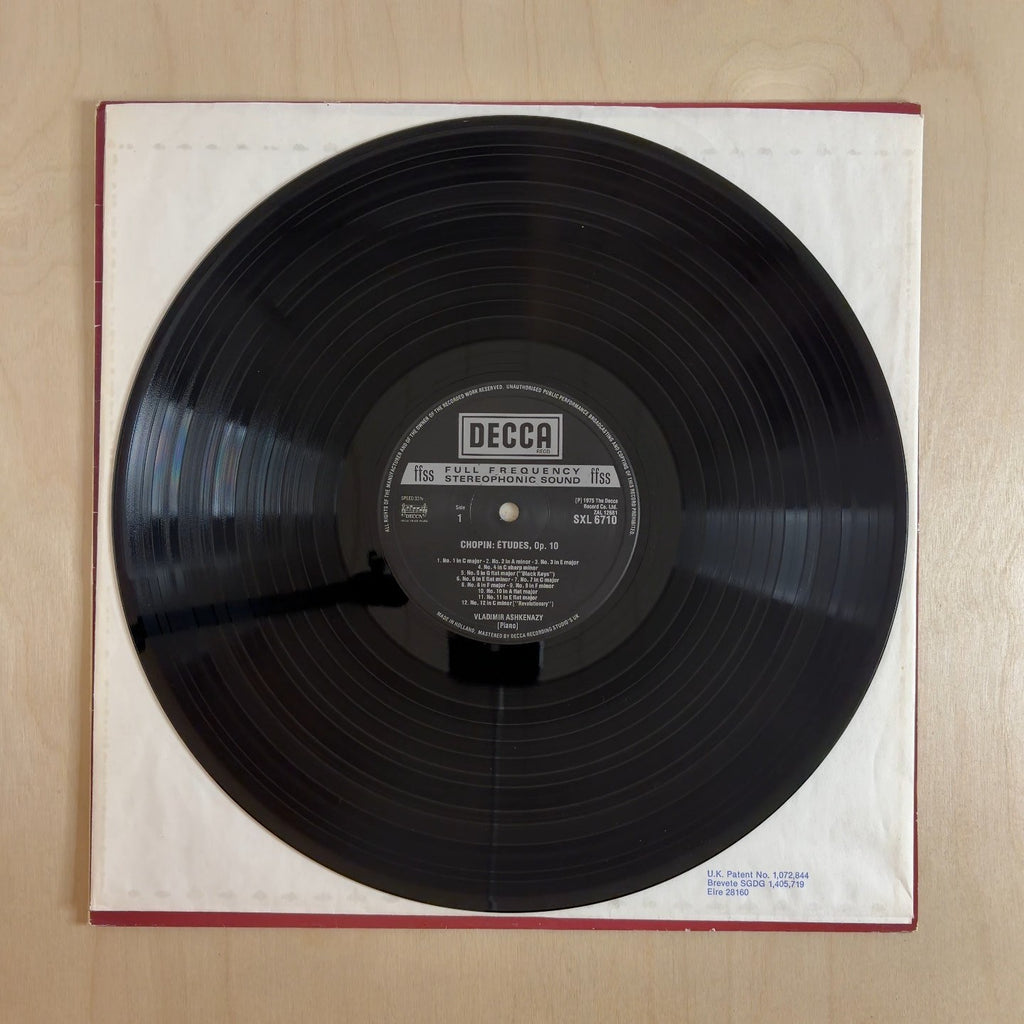 Frédéric Chopin, Vladimir Ashkenazy – Etudes Op. 10 & Op. 25 – record label