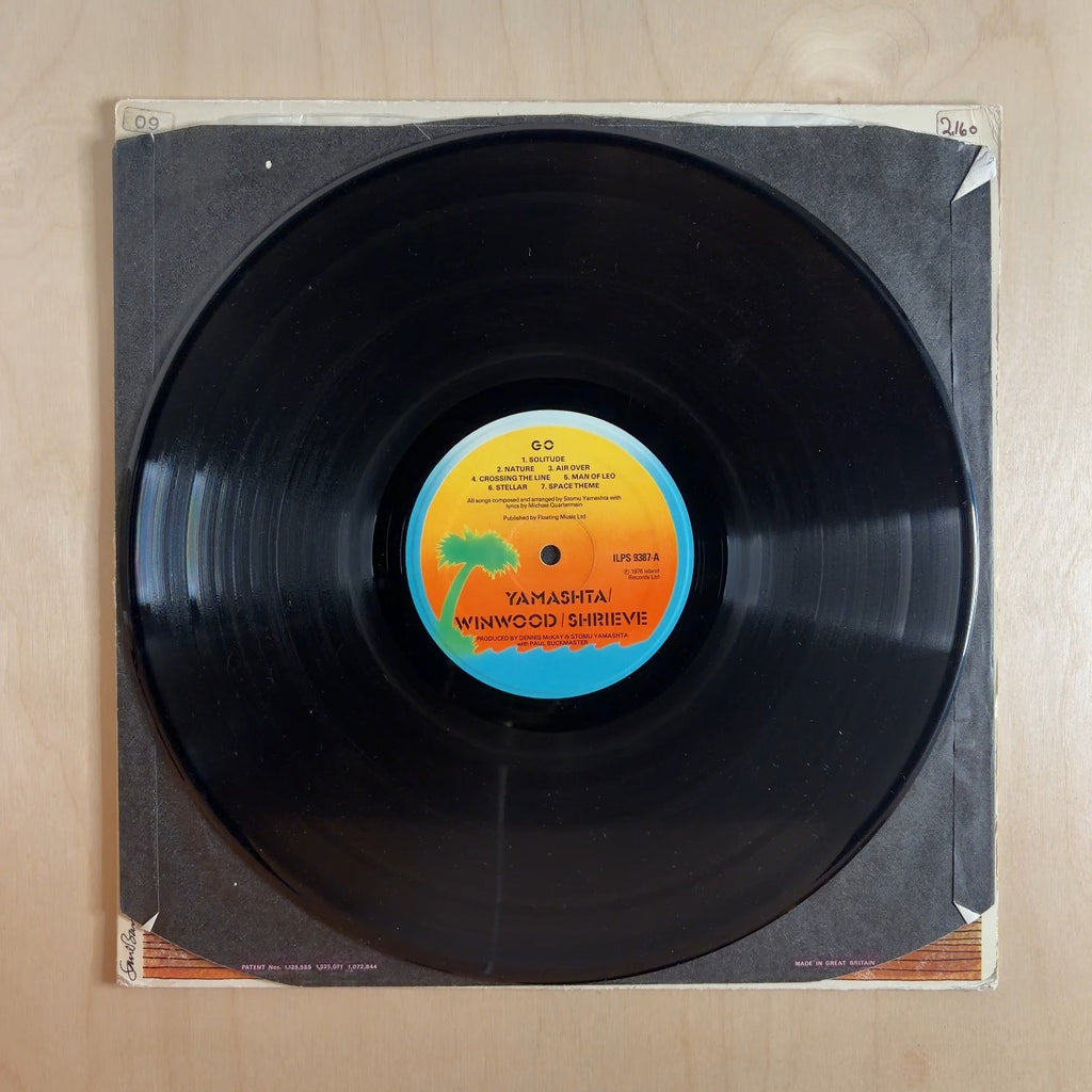 Stomu Yamash'ta, Steve Winwood, Michael Shrieve – Go – record label