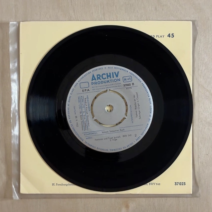 Johann Sebastian Bach, Helmut Walcha – Fantasie Und Fuge G-Moll, BWV 542 – record label