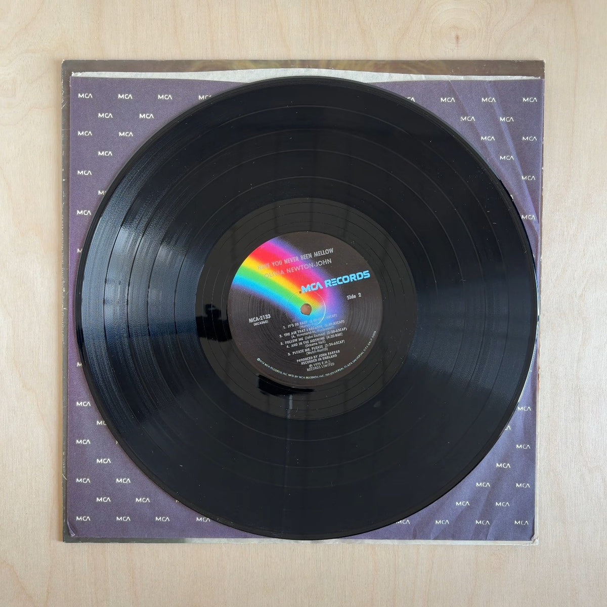 Olivia Newton-John – Have You Never Been Mellow – record label