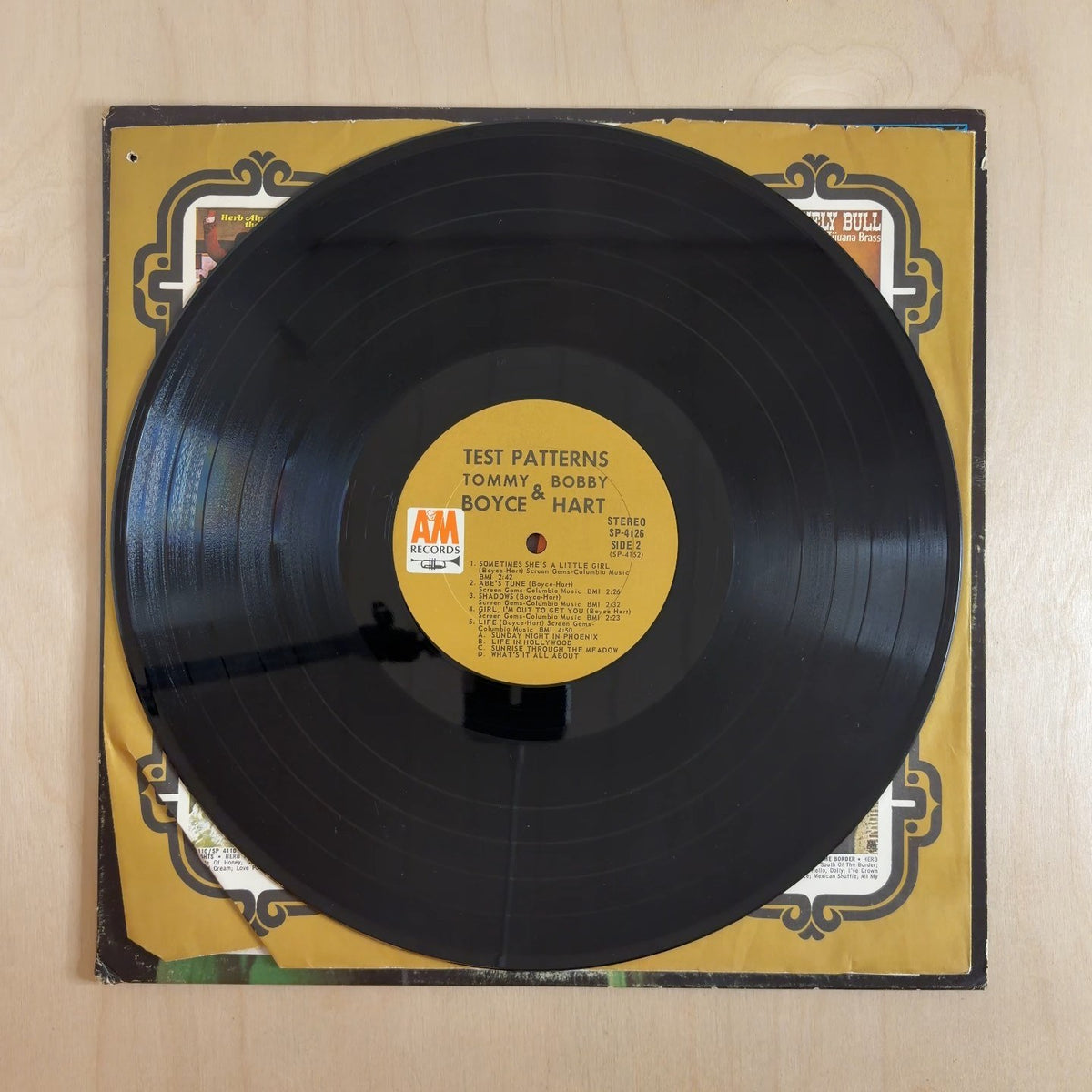 Boyce & Hart – Test Patterns – record label