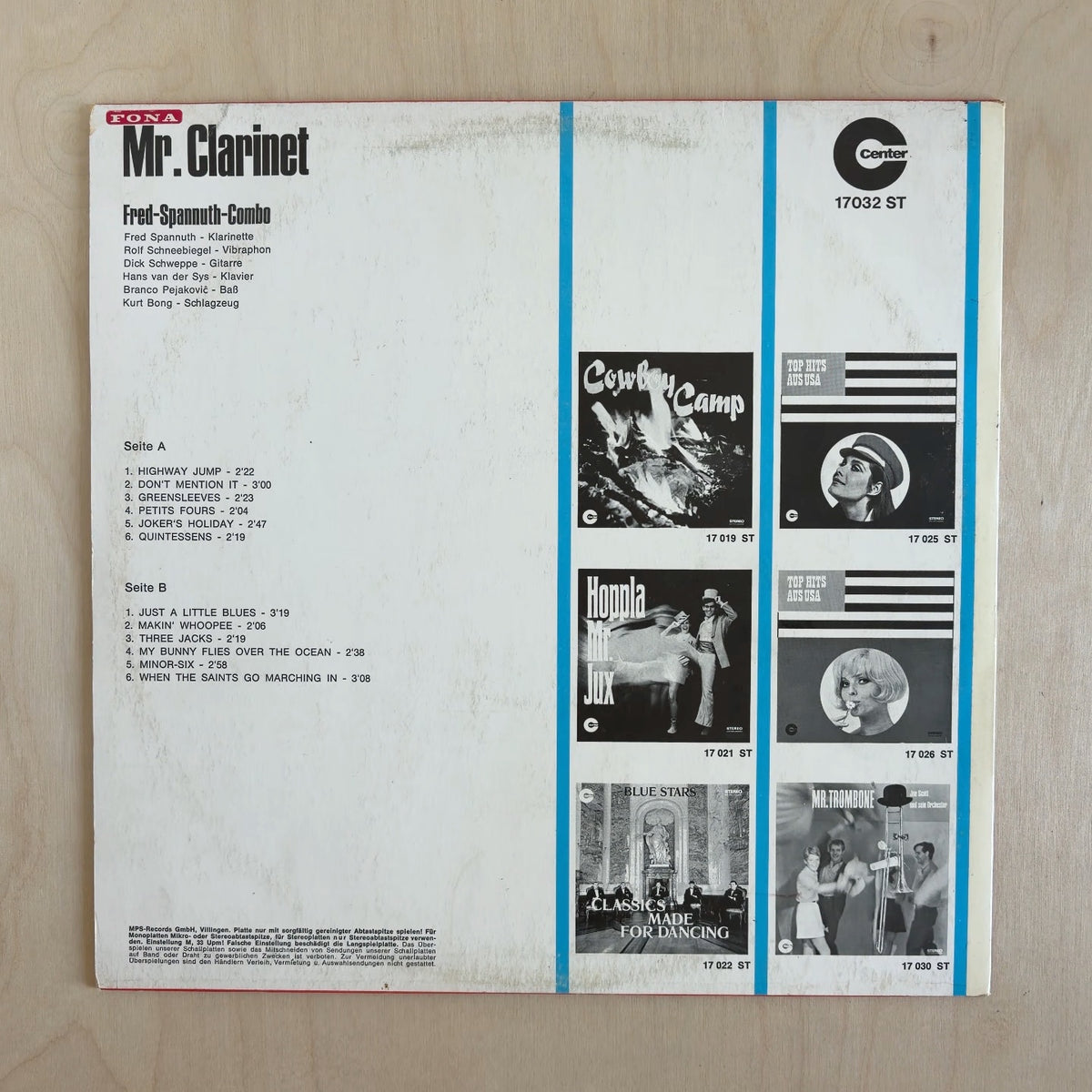 Fred-Spannuth-Combo – Mr. Clarinet – back cover