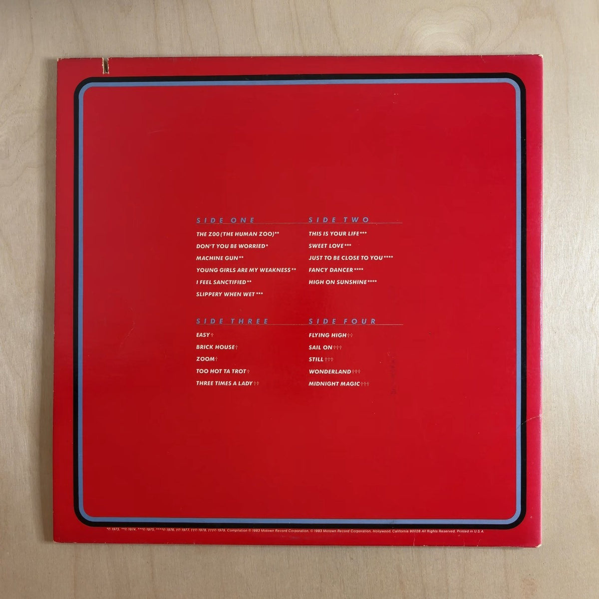 Commodores – Anthology – back cover