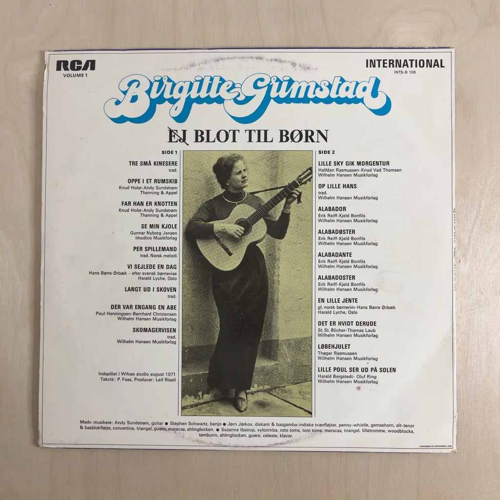 Birgitte Grimstad – (Ej) blot til børn – back cover