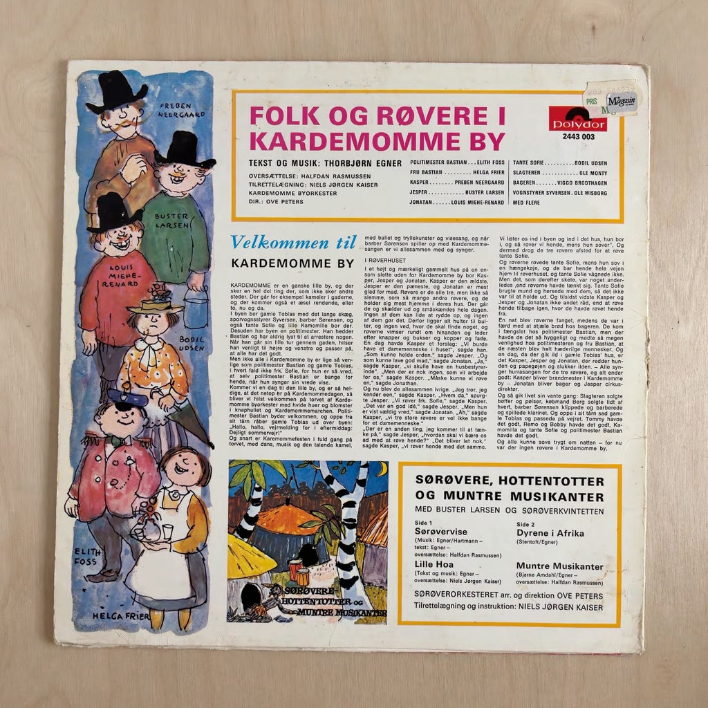 Various – Folk Og Røvere I Kardemomme By / Sørøvere, Hottentotter Og Muntre Musikanter – back cover