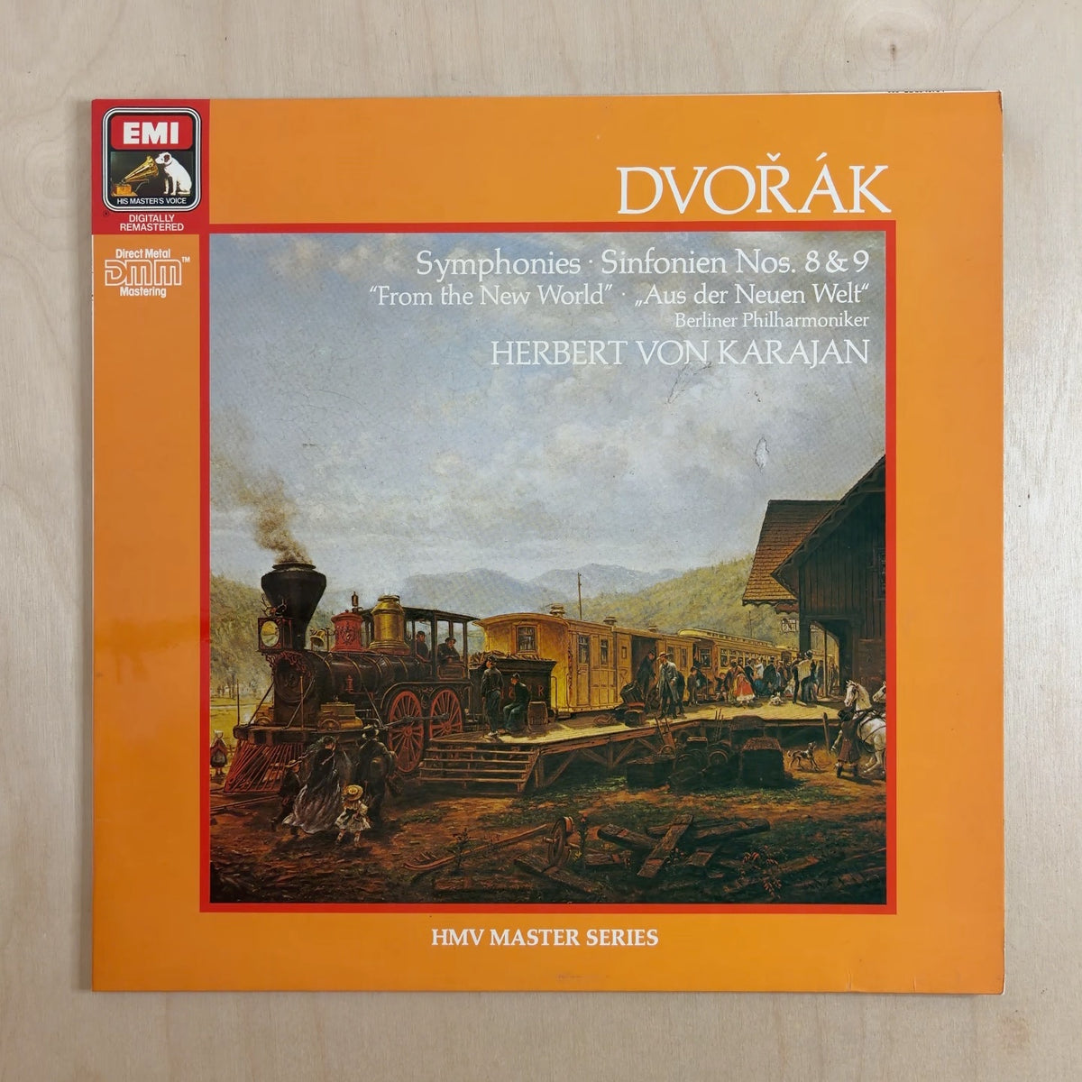 Antonín Dvořák, Berliner Philharmoniker, Herbert von Karajan – Symphonies = Sinfonien Nos. 8 & 9 "From The New World" = „Aus Der Neuen Welt” – front cover