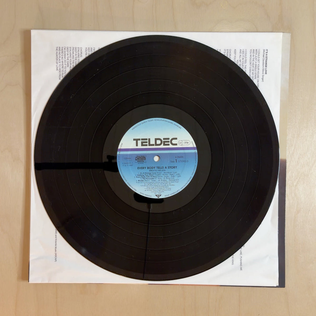 Brigitte Nielsen – Every Body Tells A Story – record label