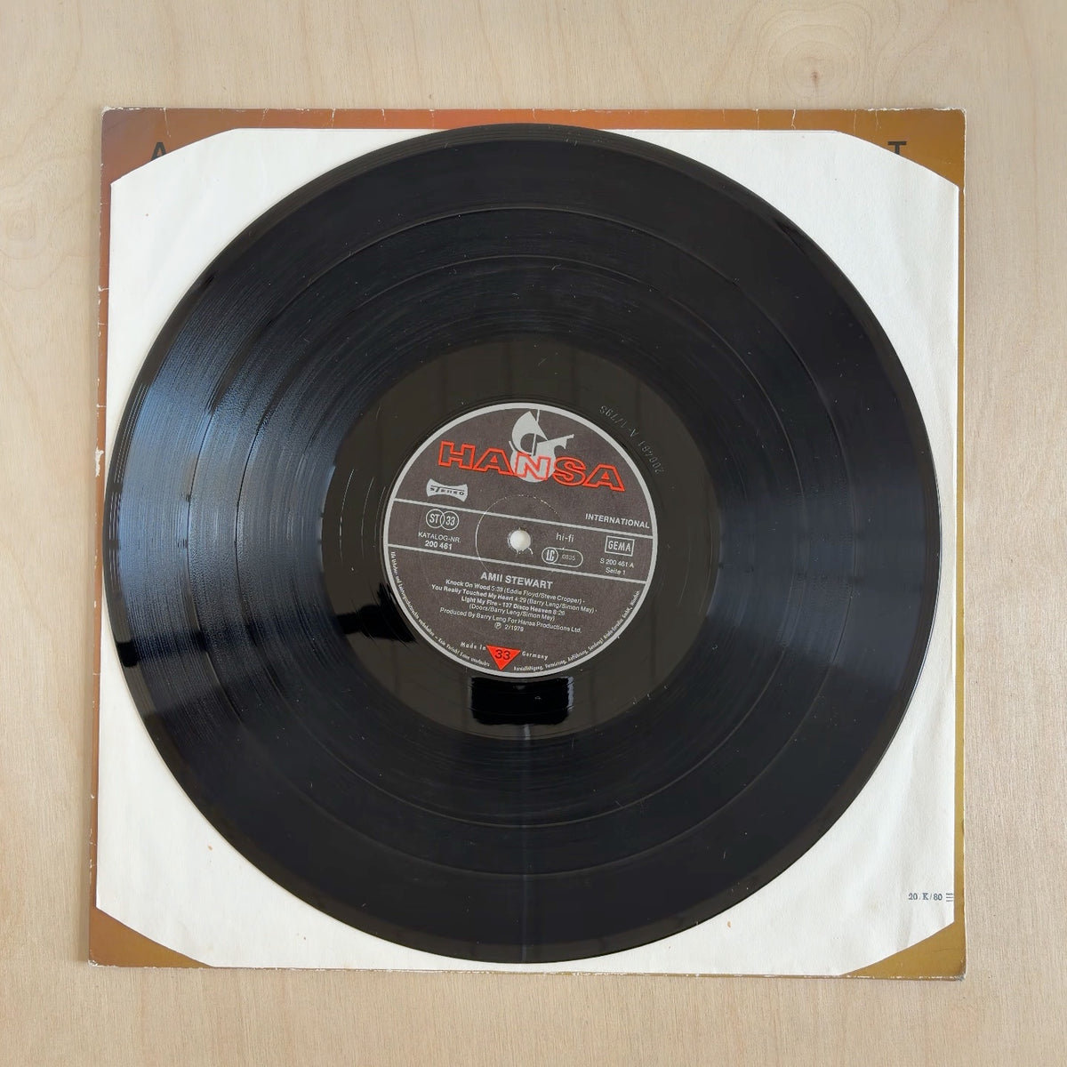 Amii Stewart – Knock On Wood – record label