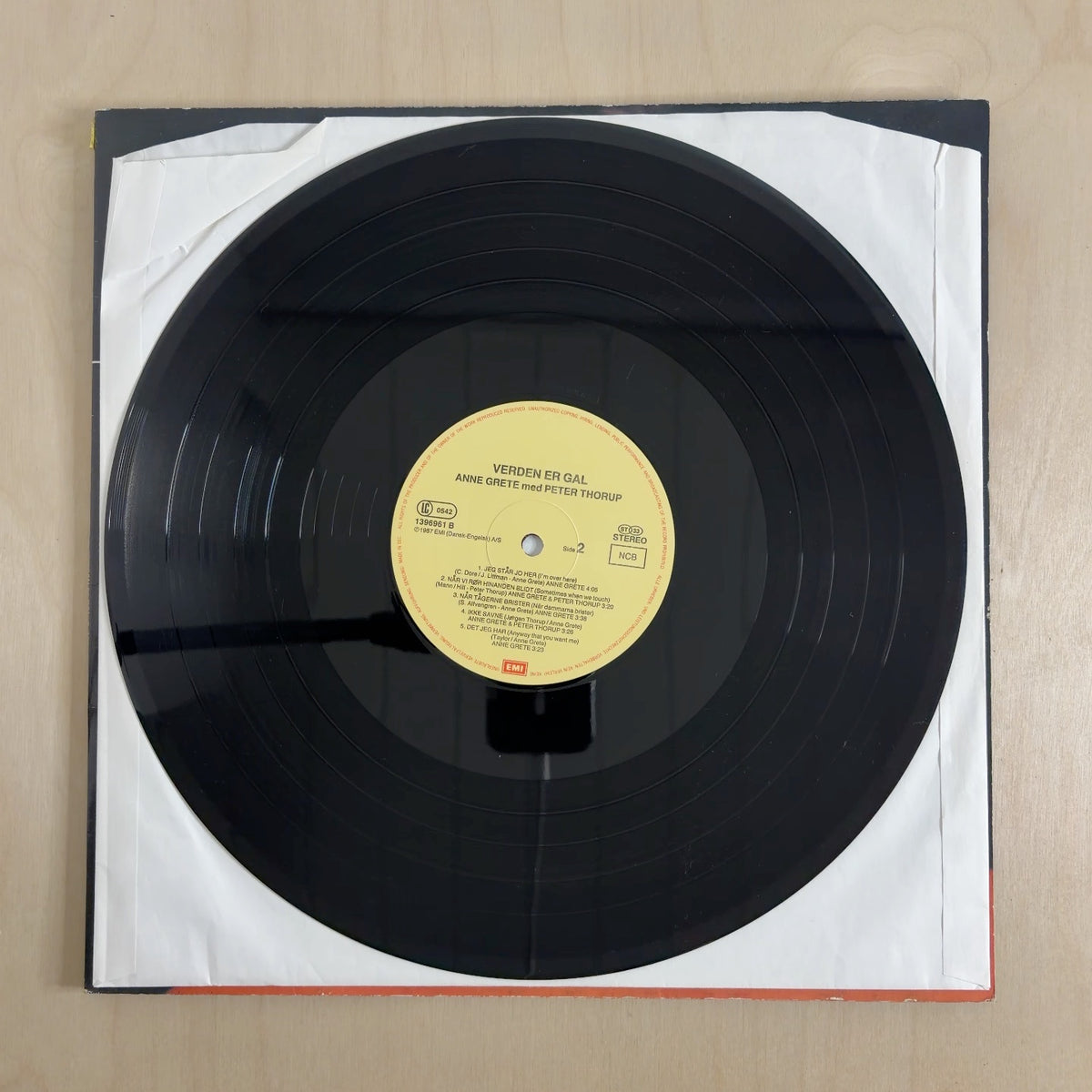 Anne Grete, Peter Thorup – Verden Er Gal – record label