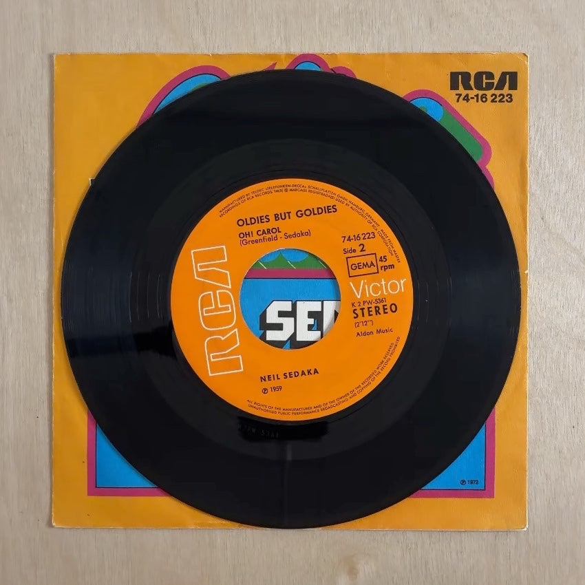 Neil Sedaka – Breaking Up Is Hard To Do / Oh! Carol – record label