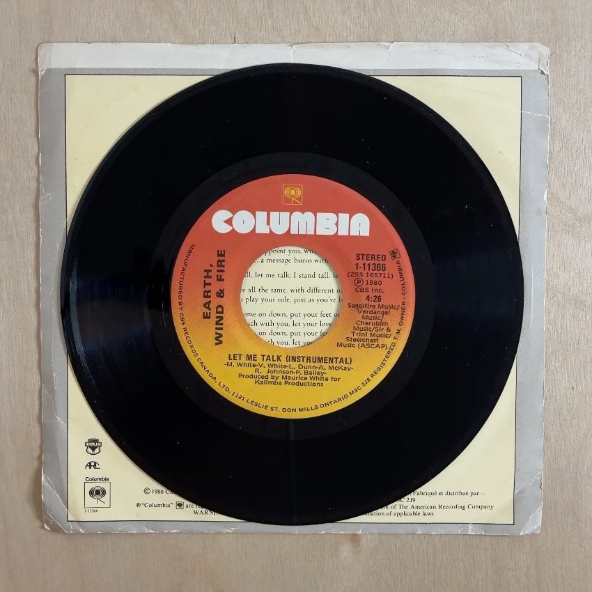 Earth, Wind & Fire – Let Me Talk – record label