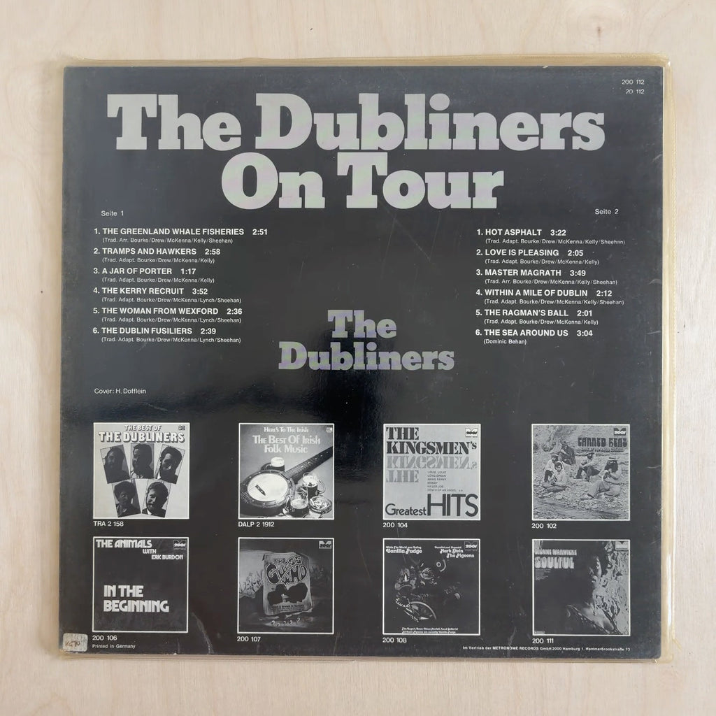 The Dubliners – On Tour – back cover