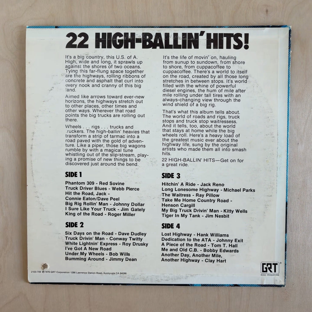 Various – 22 High-Ballin' Hits! – back cover