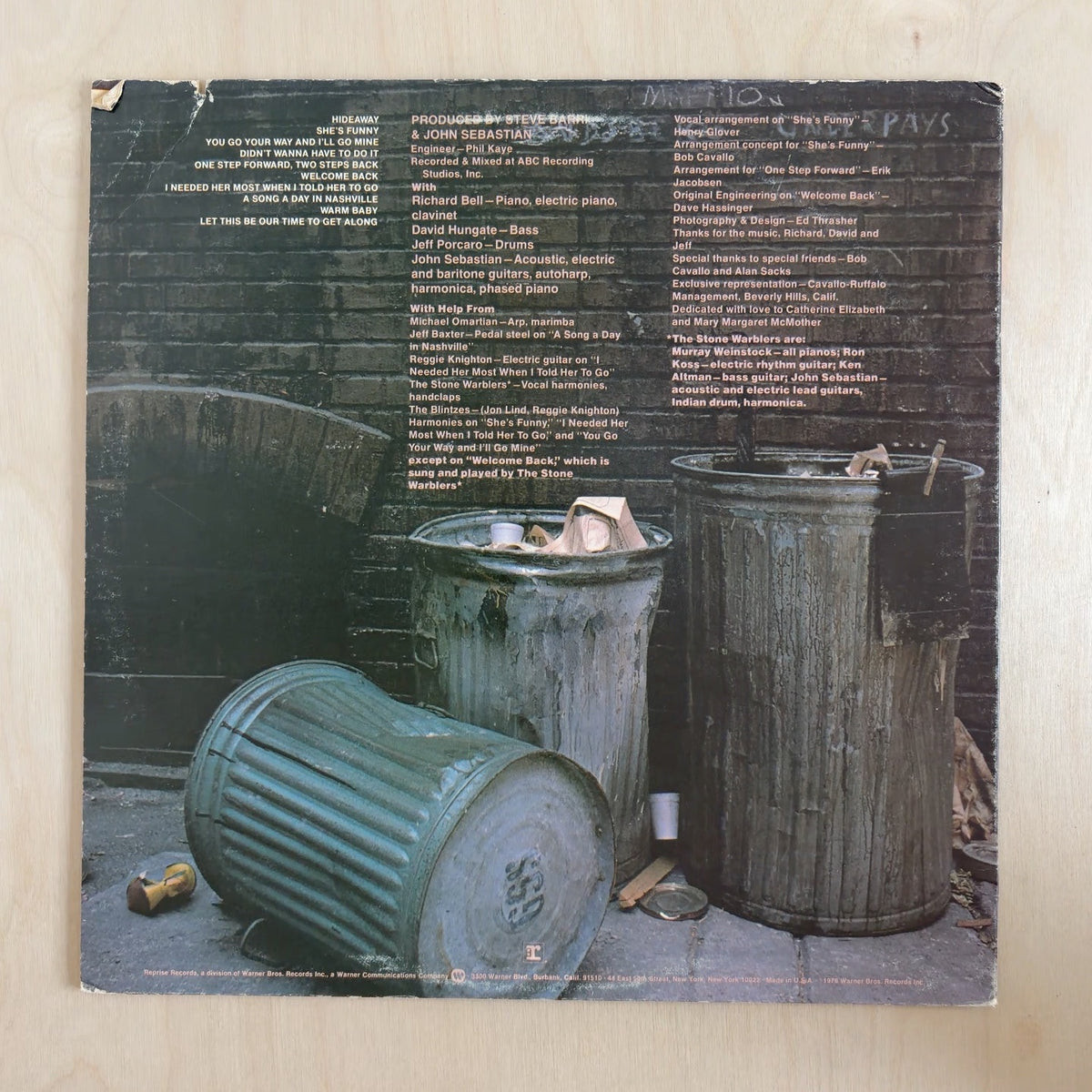 John Sebastian – Welcome Back – back cover