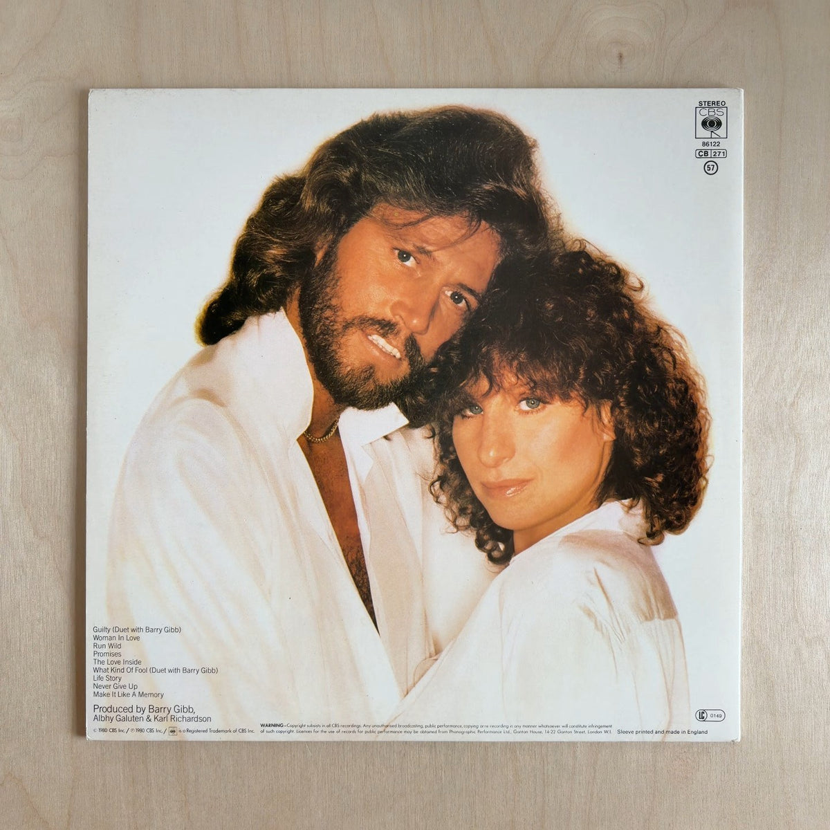 Barbra Streisand – Guilty – back cover